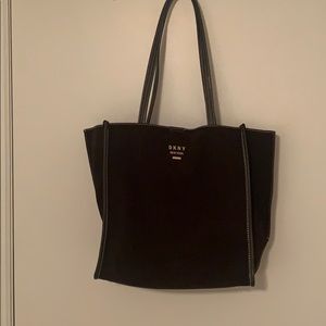 DKNY brown suede tote with tags and dust bag